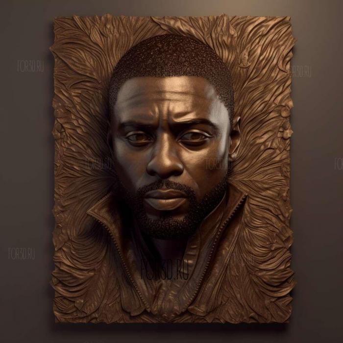 Idris Elba 4 stl model for CNC